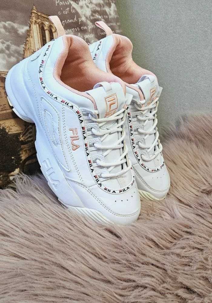 кроссовки женские Fila Disruptor белые с розовым, р. 37