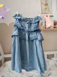 Sukienka jeans falbany