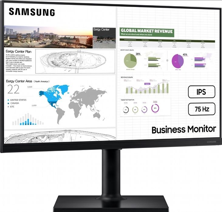 Монітор 24" Samsung LF24T450 Black