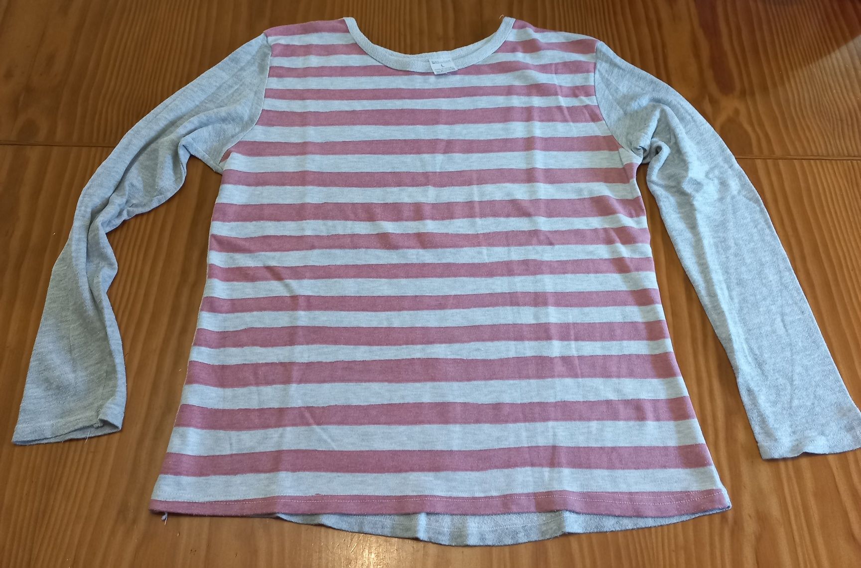 Camisola unisexo riscas rosa Tam. L