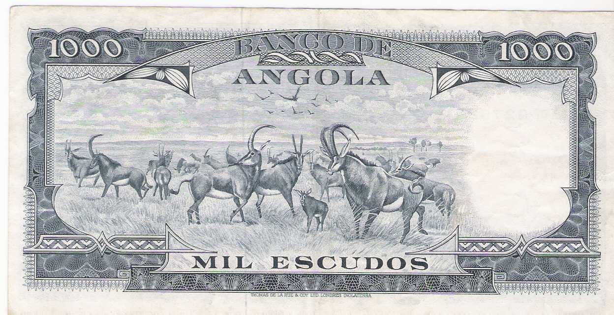 Nota 1000 escudos Angola 1970 (Américo Tomás)