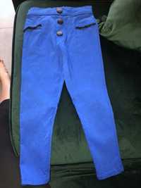 Śliczne cygaretki spodnie niebieskie 116