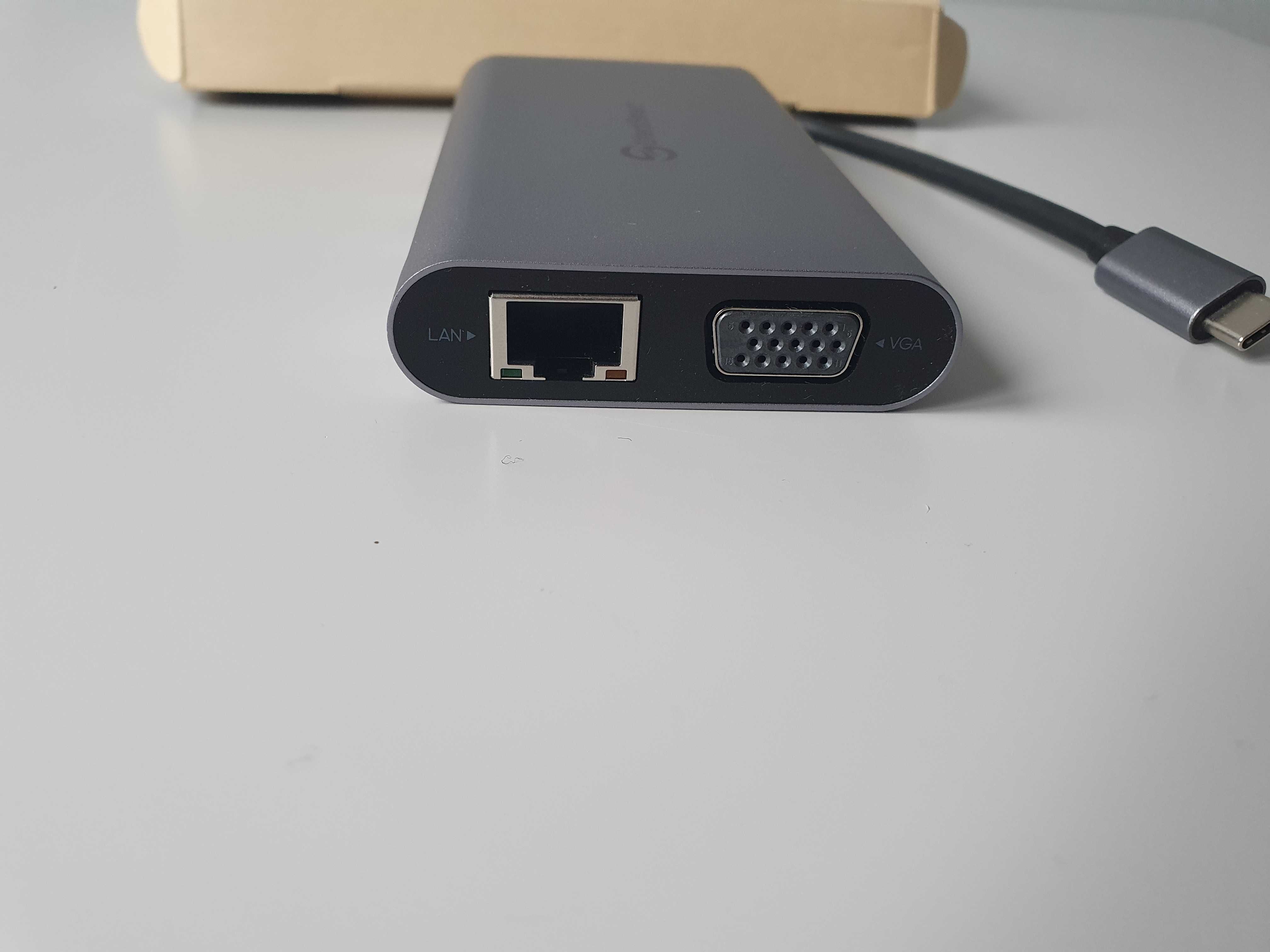 Hub usb C 12w1 stacja dokująca, 2 hdmi 4k, NOWA