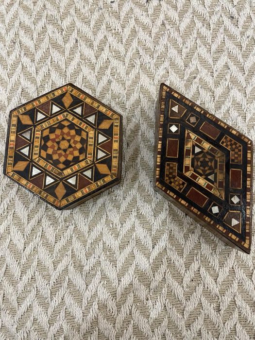 Conjunto de 2 caixas madeira