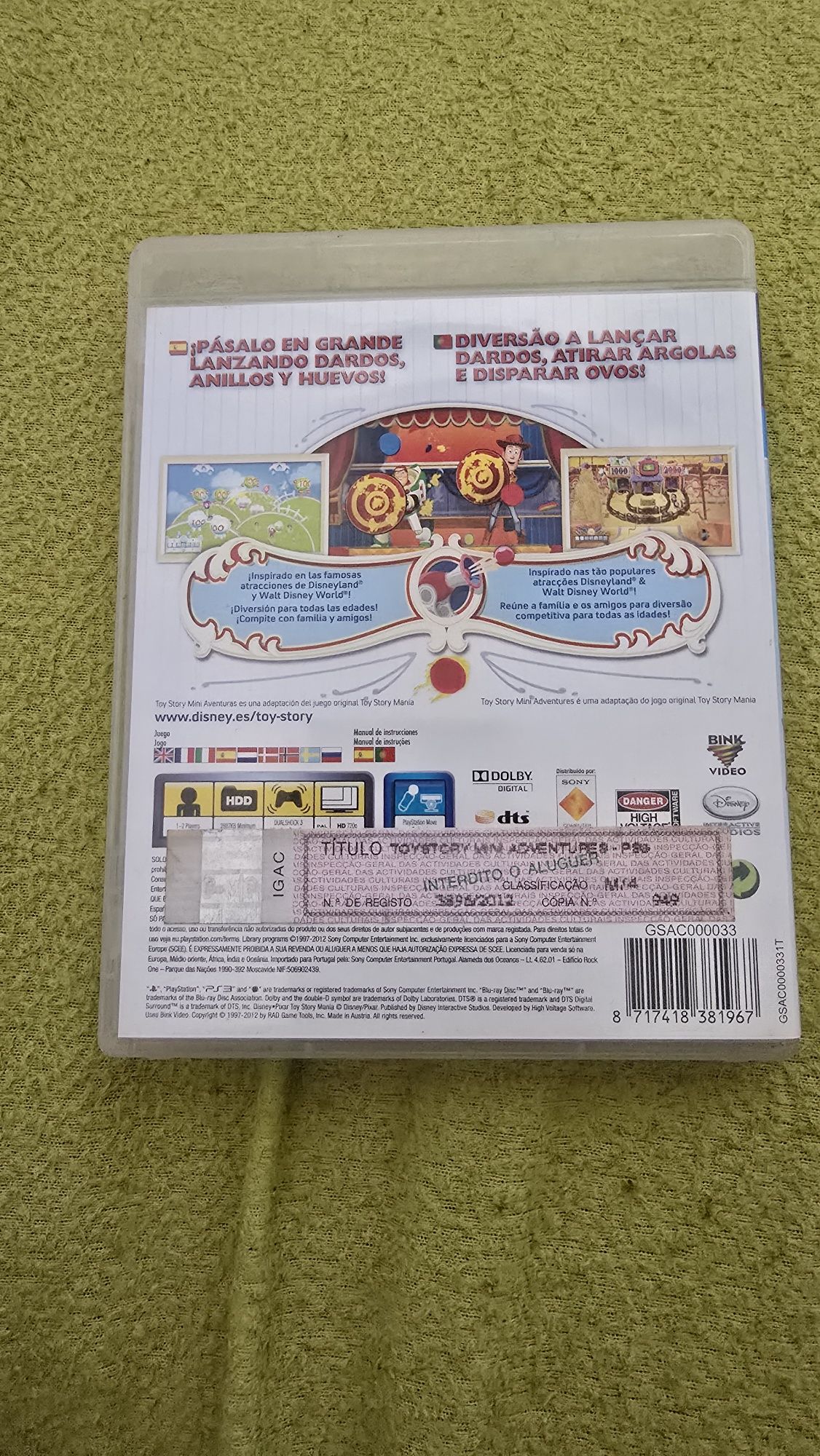 Toy story mini aventuras  ps3  em ótimo estado