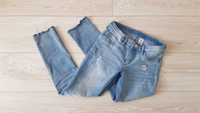 H&M Spodnie jeansowe z ozdobnymi wstawkami rozm.140 SUPER