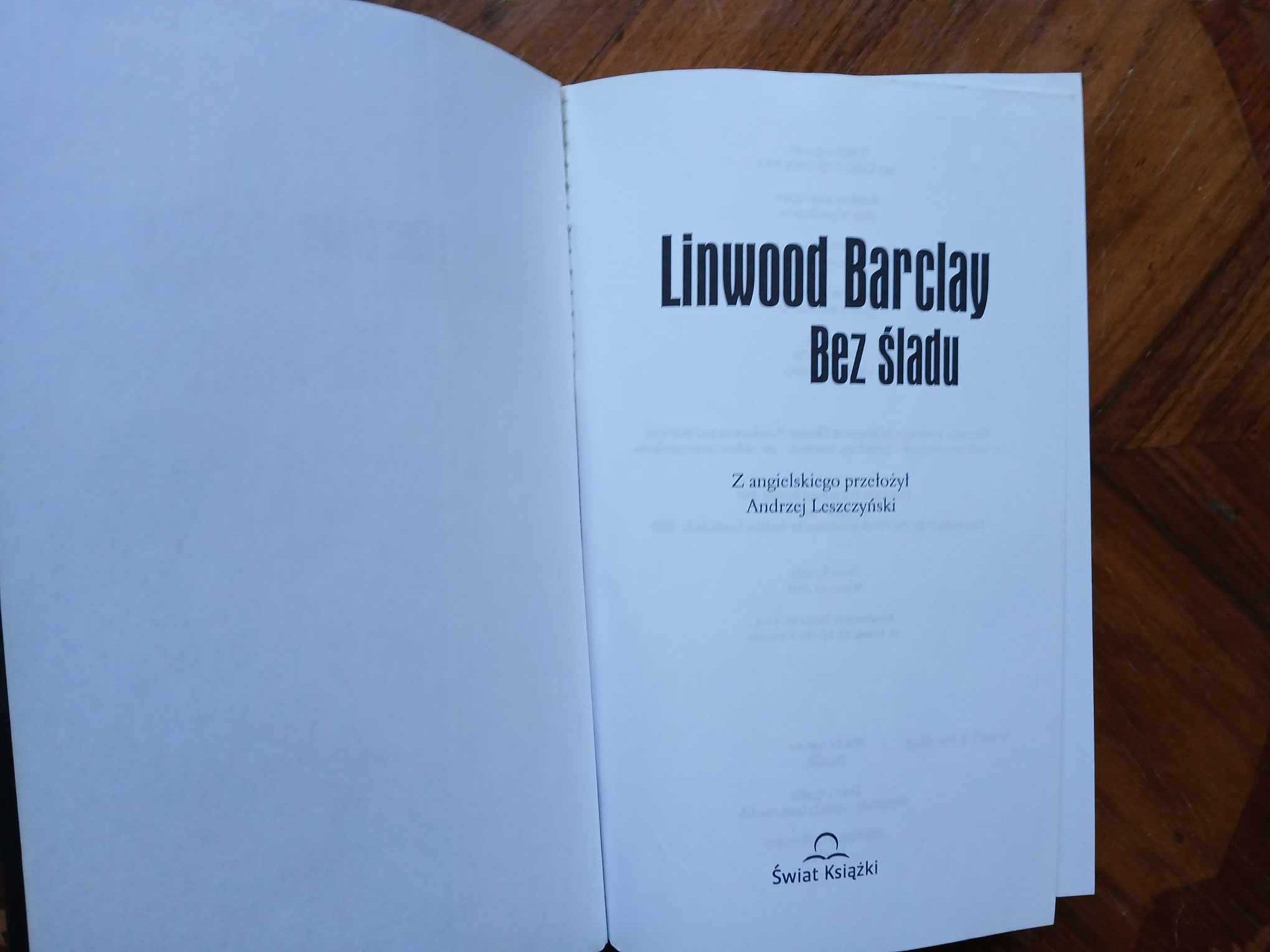 książka Bez śladu Linwood Barclay wyd. Świat Książki 2009r.