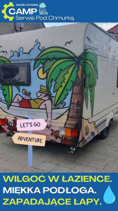 Naprawa przyczepy kempingowej,kampera,mobilny serwis,montaż.Małopolska