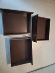 Szuflady drewniane wenge/brązowy