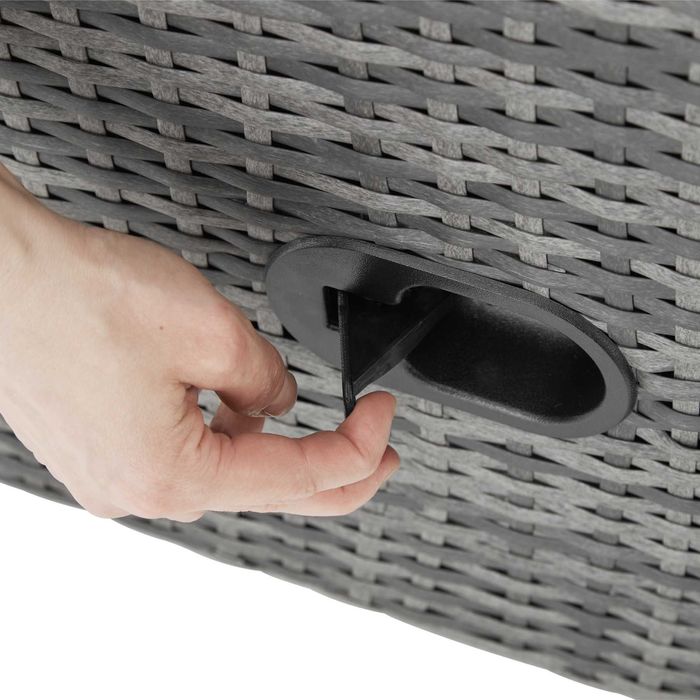 Fotel rattanowy Pescara szary OUTLET