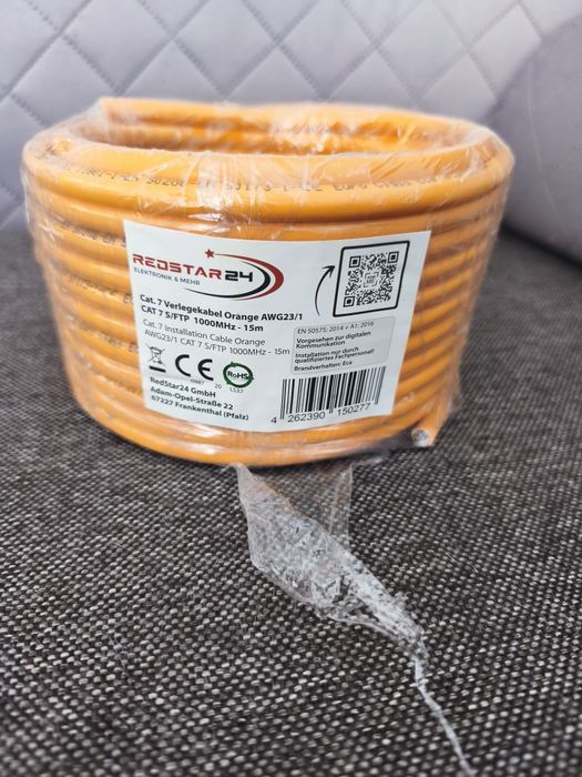 Kabel cat 7 S/FTP 1000mhz 15m