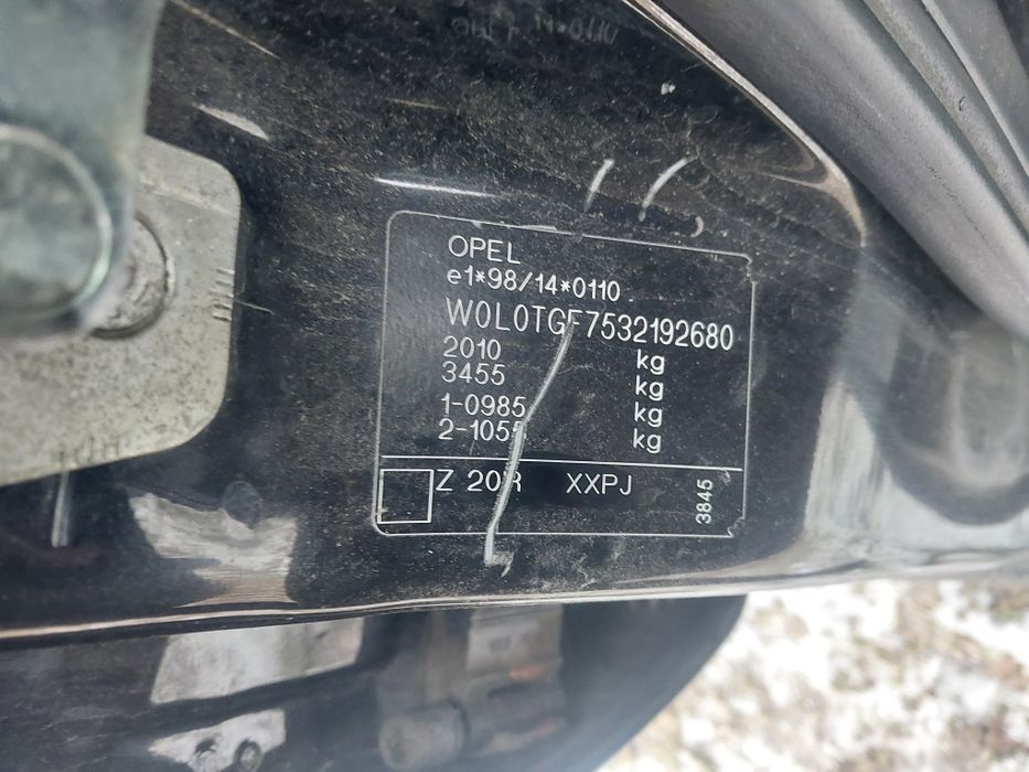 Części opel zafira a 2.2 benzyna kolor z20r silnik z22se skrzynia f23