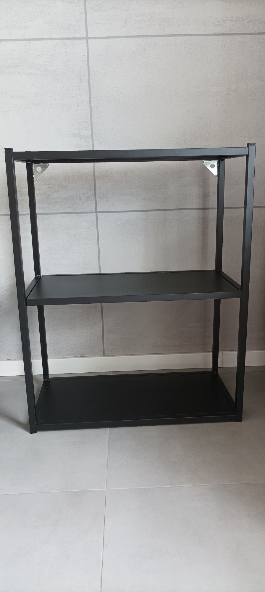 Ikea metalowy regał czarny
