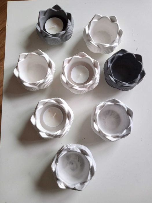 Świeczniki marmurek 2 sztuki