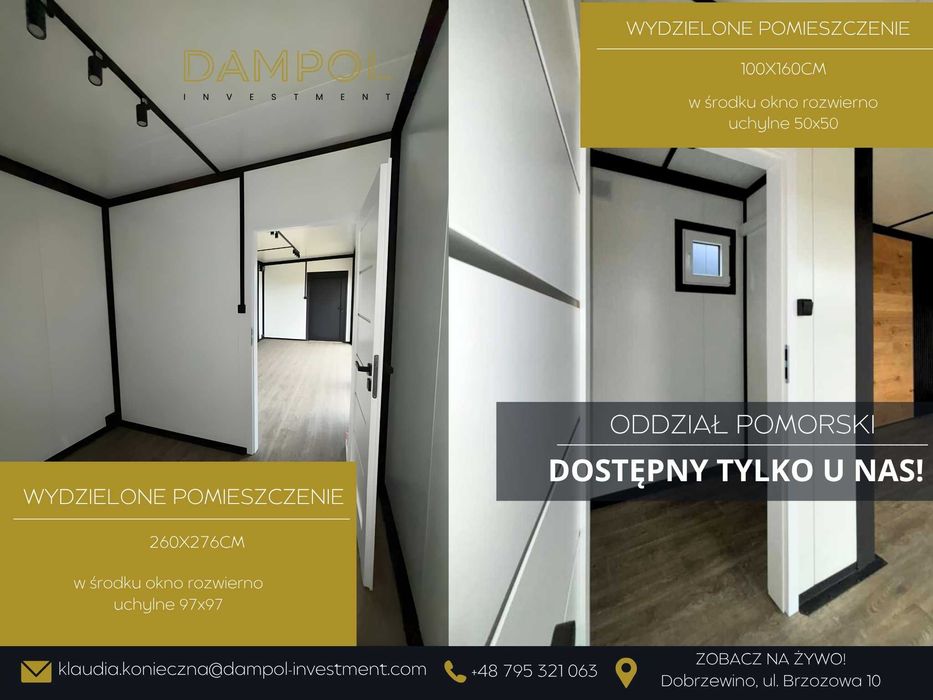 nowoczesny pawilon kontener 27m2 9x3m / biuro/ sklep/ domek caloroczny