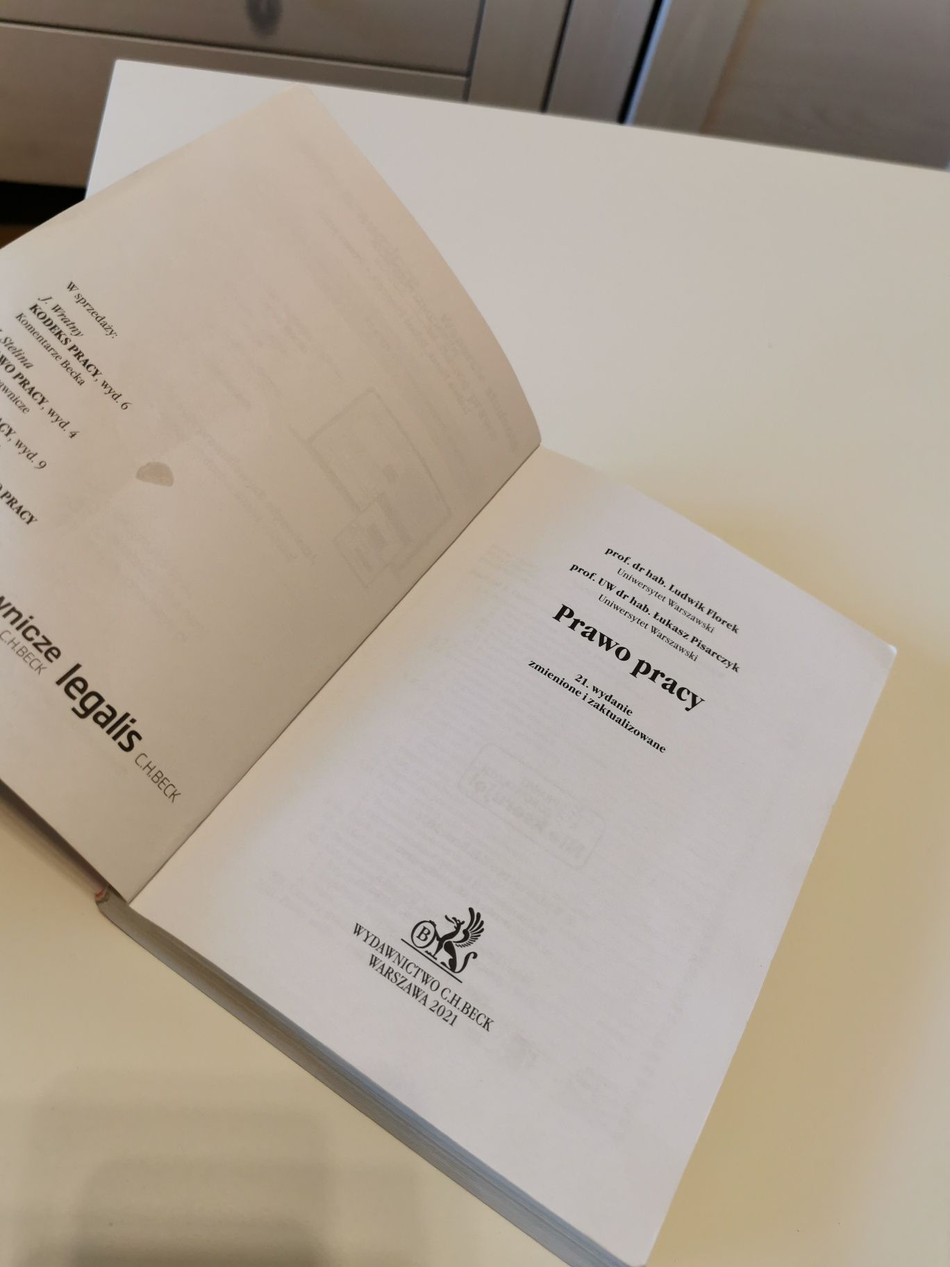 Prawo pracy 21 wydanie c.h.beck Florek pisarczyk