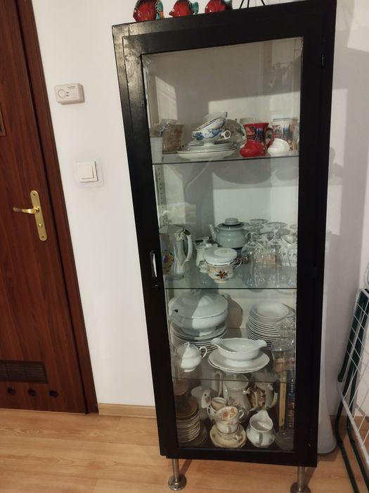 Szafka lekarska witryna metalowa PRL 170x60x40