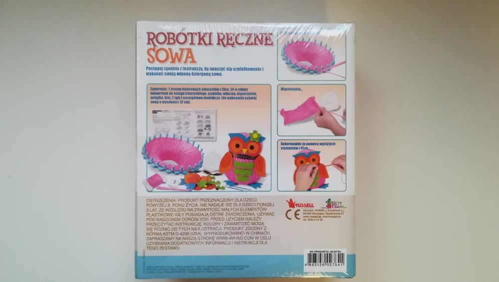 Szycie dla dzieci, Robótki ręczne - sowa