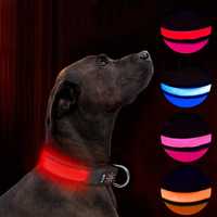 Obroża LED dla psa podświetlana obroża USB ładowana wodoodporna r.L