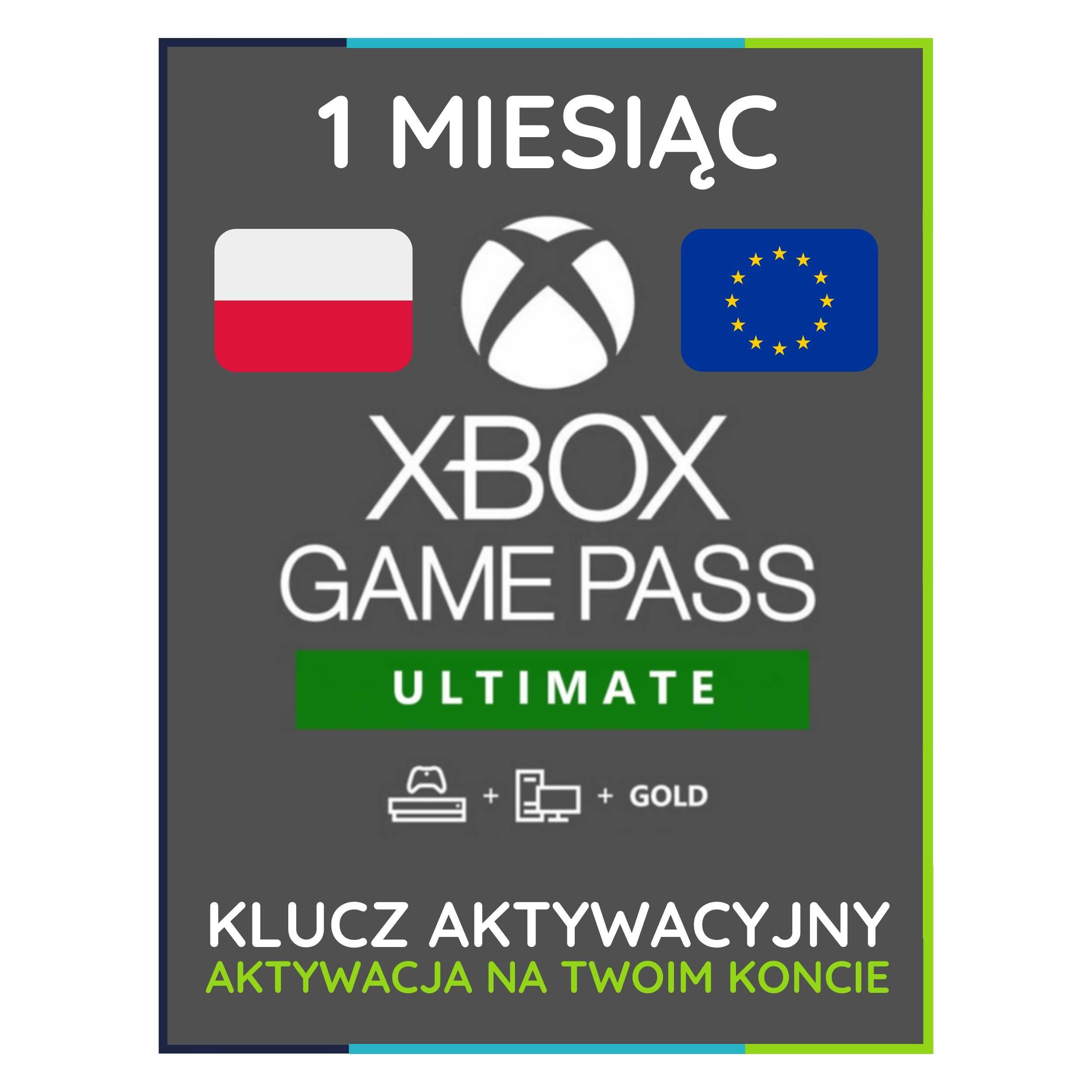 Subskrypcja Xbox Game Pass Ultimate 1 miesiąc BEZ VPN ! POLSKI KOD !