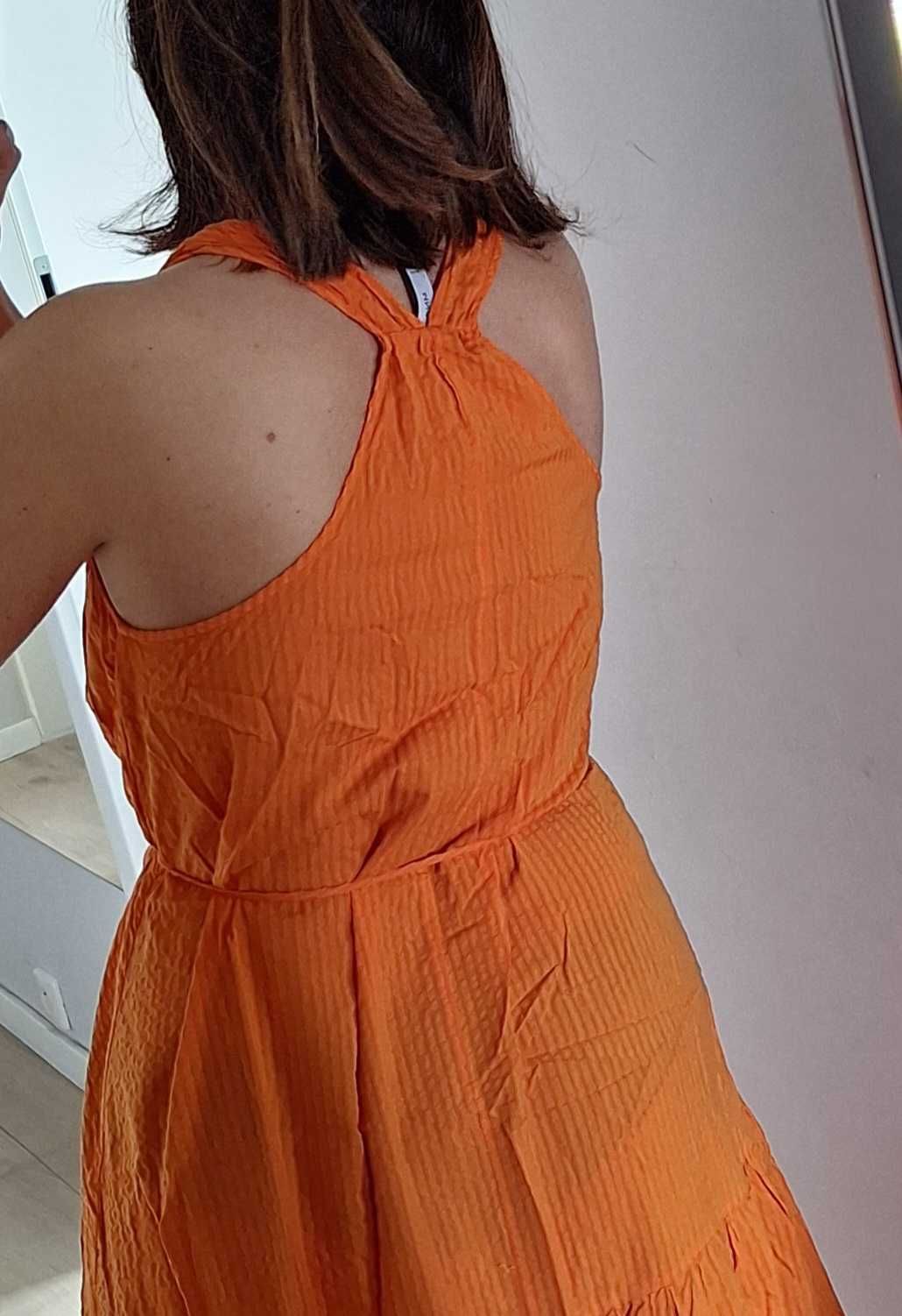 Sukienka Mango pomarańczowa S