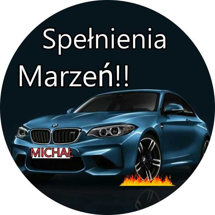 Opłatek na tort BMW Auto Samochód Logo Tekst