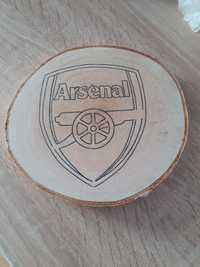 Arsenal Londyn. Plaster drewna dekoracyjny ozdobny, obrazek, podkładka