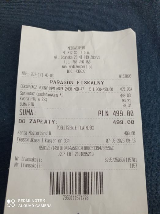 Odkurzacz MPM na sucho i mokro