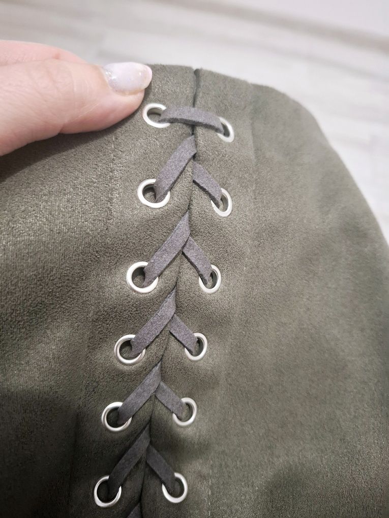 Zamszowa spódnica khaki L 40 George