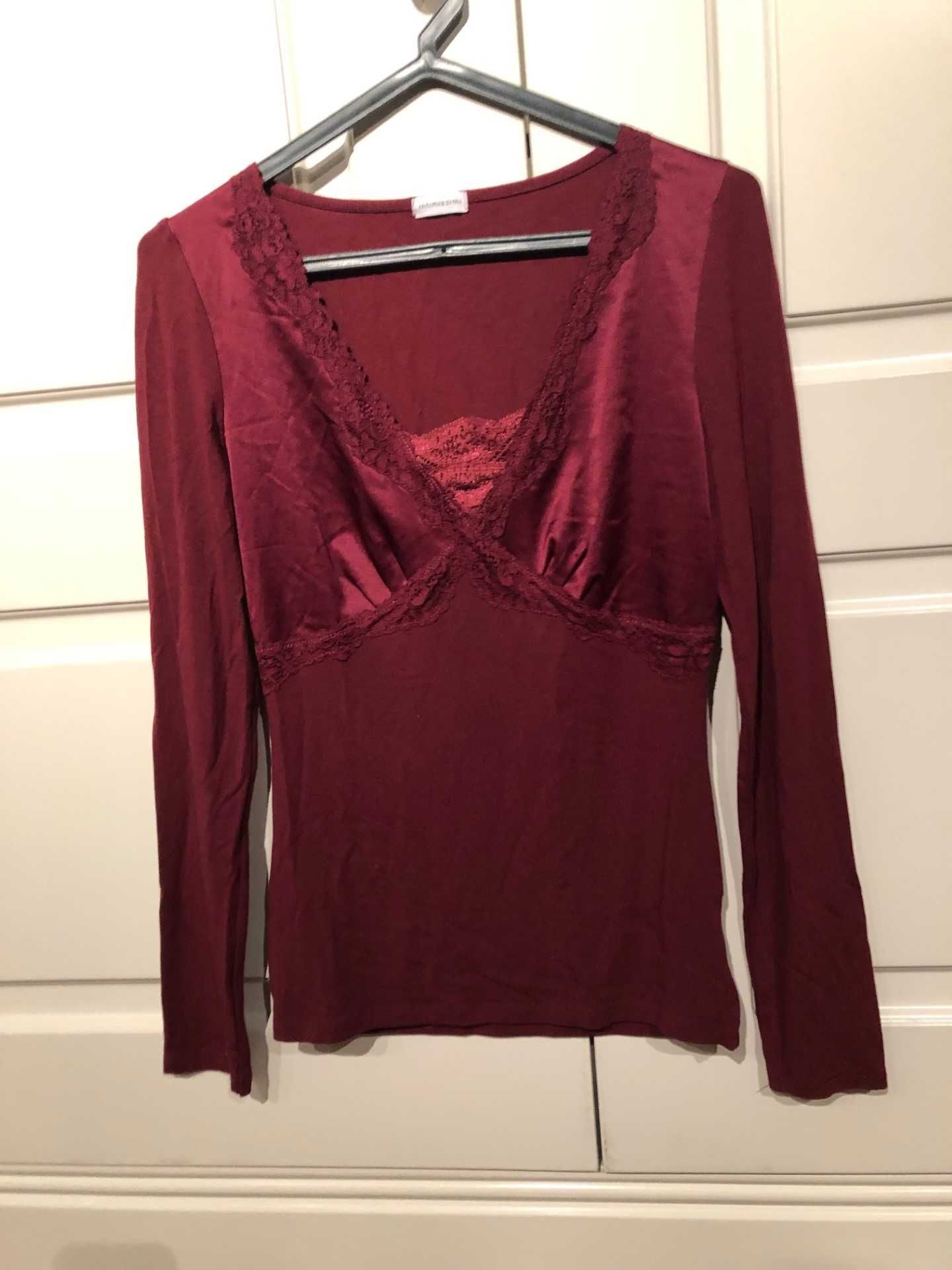 2 blusas  bordeaux em malha marca INTIMISSIMI tamanho S