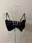Czarny satynowy top na ramiączkach bralet Nasty Gal S/M 36/38
