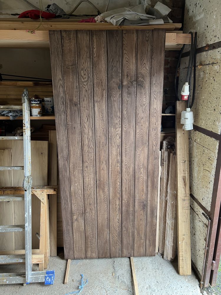Drzwi typu loft przesowne debowe na wymiar