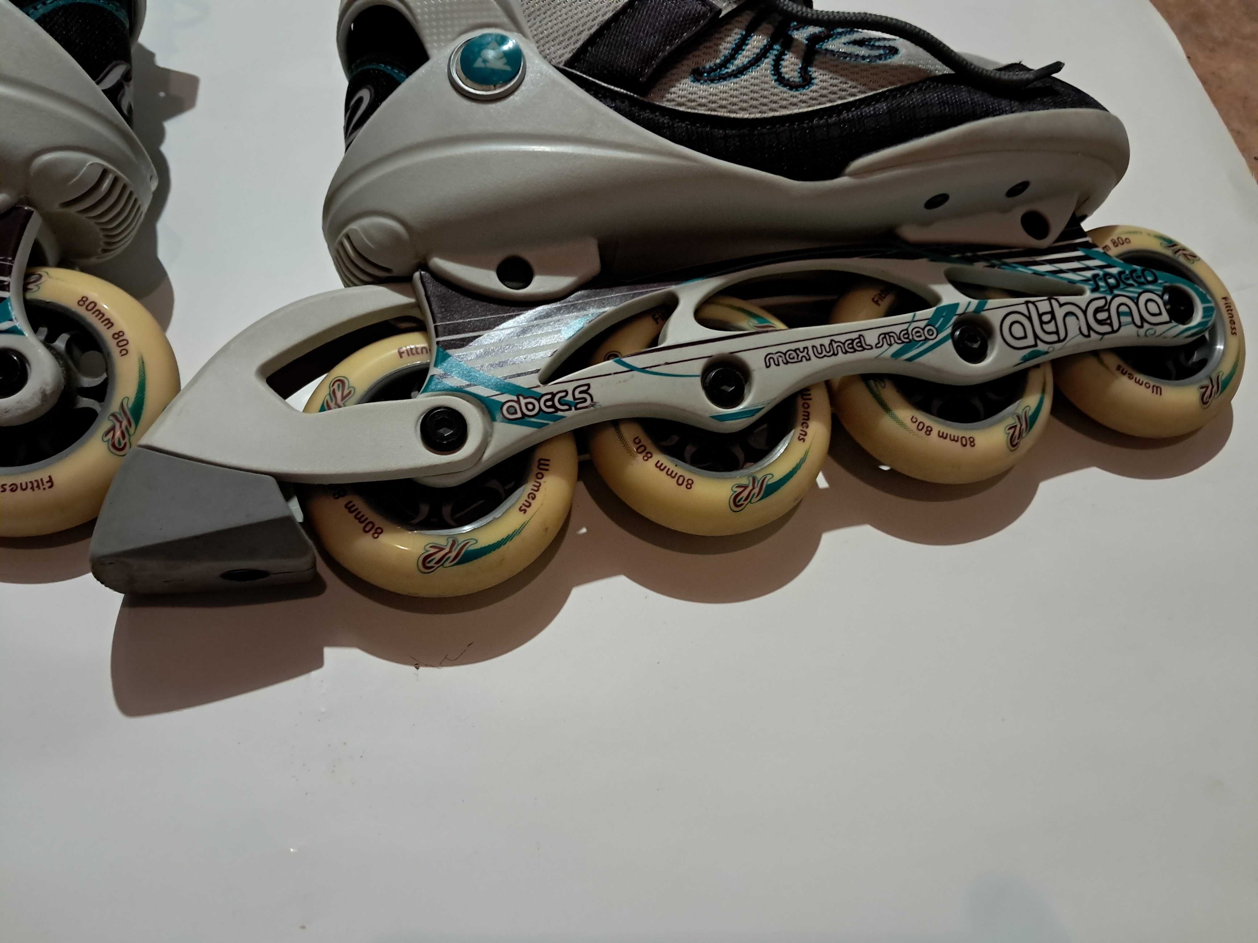 Rolki K2 ATHENA 80 rozmiar 39,5. dł wkładki 25,5 cm