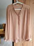 Elegancka koszula damska PROMOD beżowa pantera XL plus size