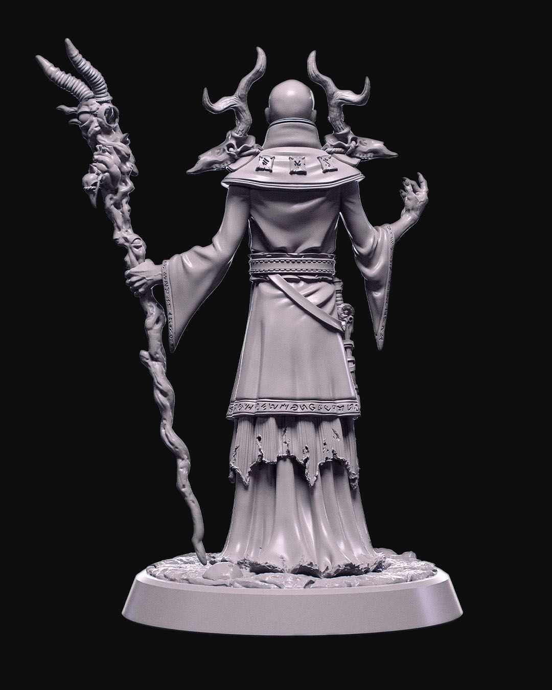 Kalal Arcykapłan Figurka 32mm 14K zgodna z DnD RPG Pathfinder Warhamm.