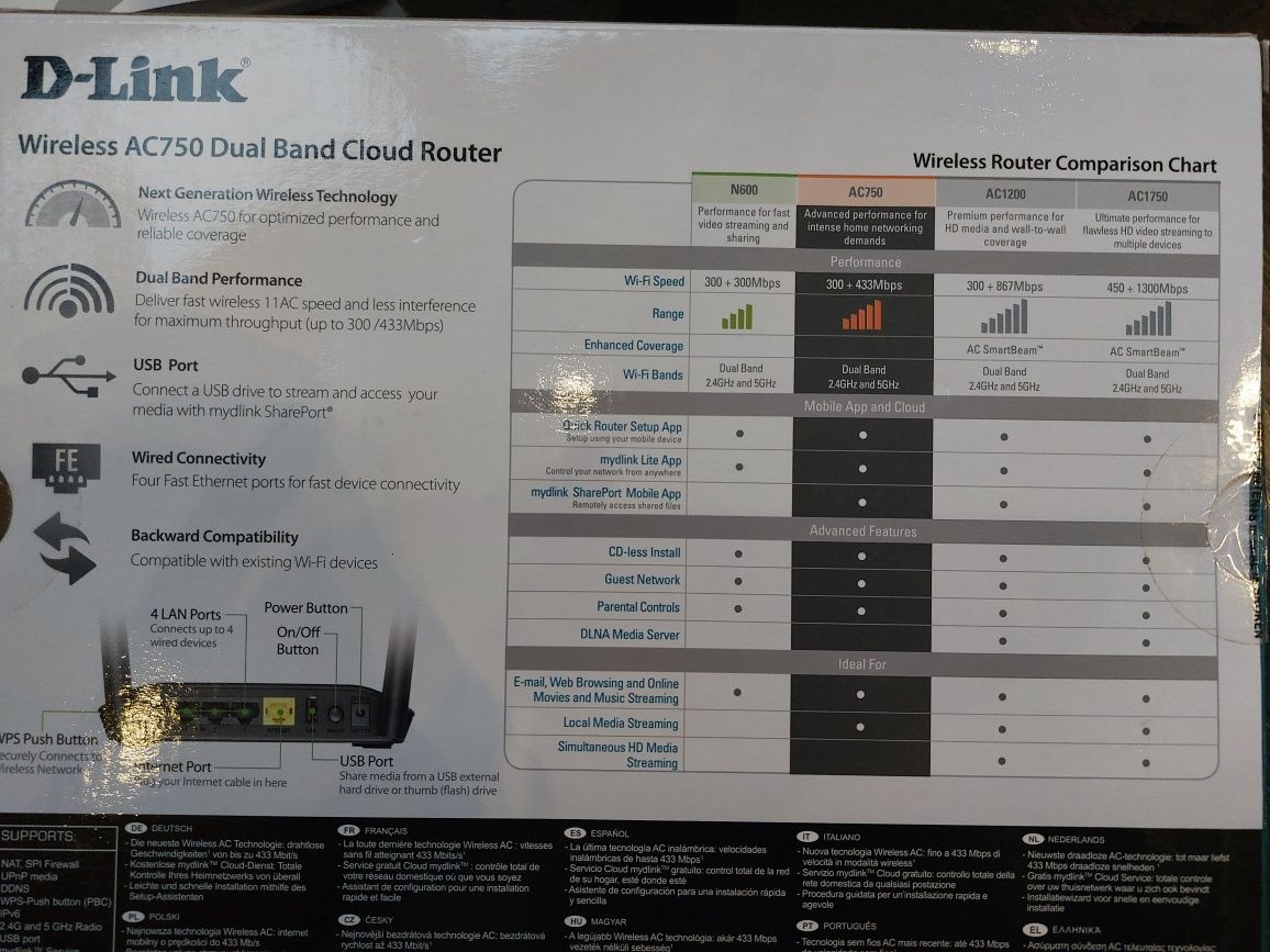 D-Link wireless AC750 Dual Band Cloud Router