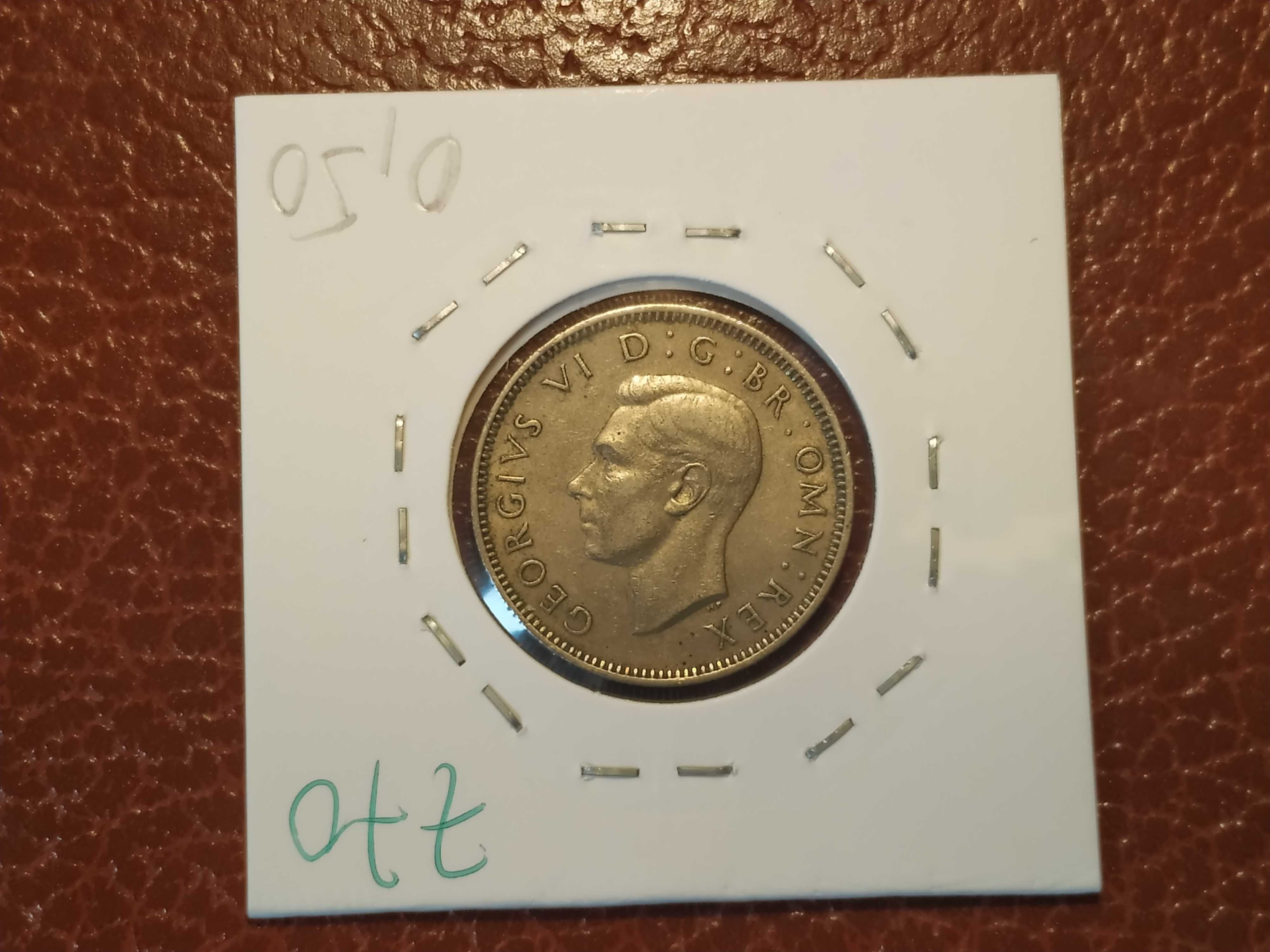 770 Moeda de one shilling de 1948 Brasão Escocês - Reino Unido
