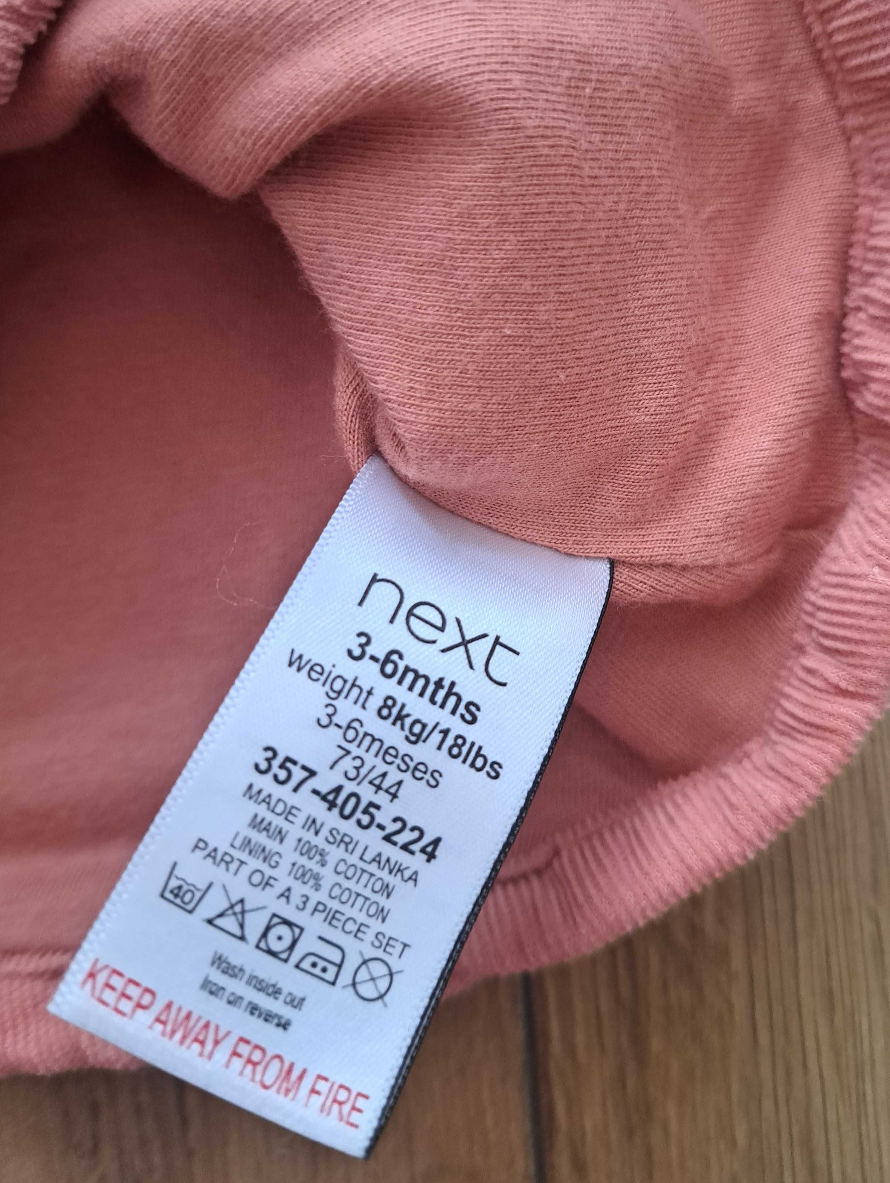 Zestaw dla dziewczynki sukienka body getry rozm. 68