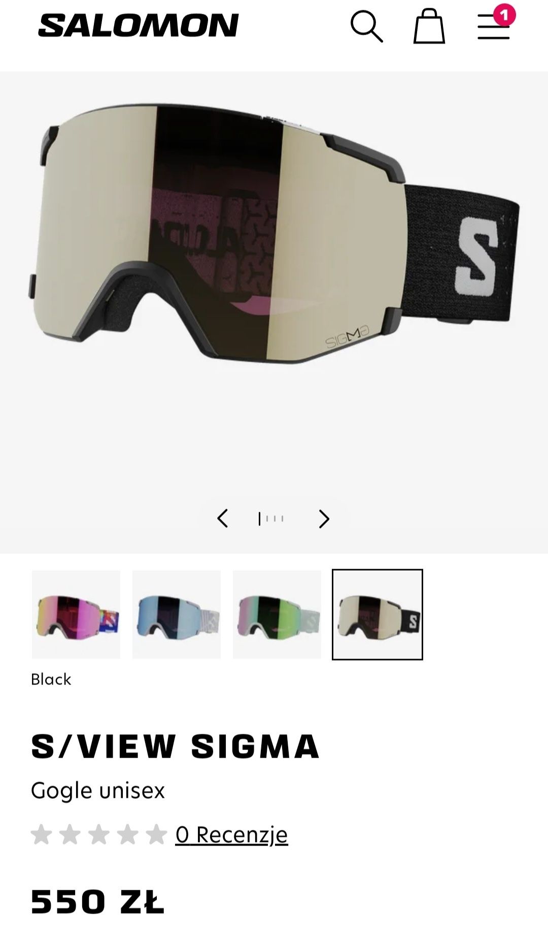 SALOMON - gogle unisex. NOWE