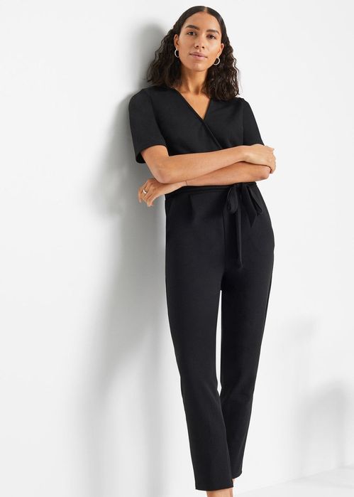 B.P.C czarny kombinezon krótki rękaw ^32/34