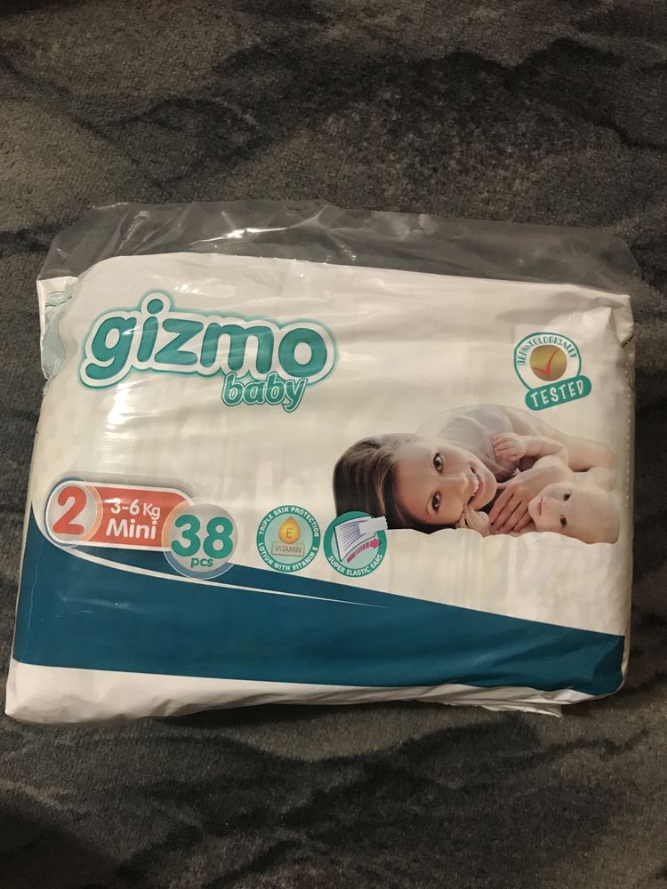 Продам памперсы gizmo baby размер 2 3-6 килограммов