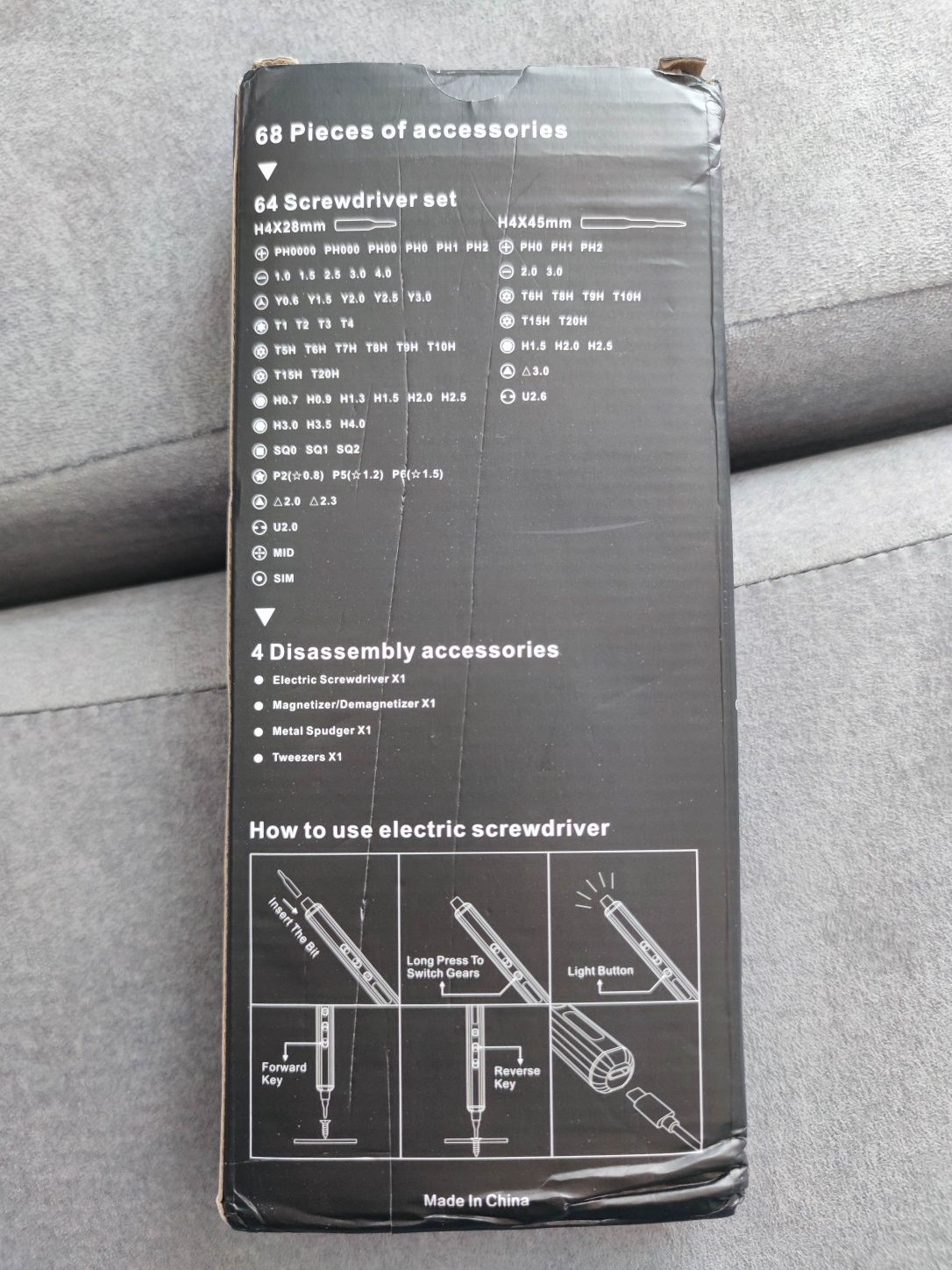 Mini Wkrętak Elektryczny Precyzyjny Zestaw 68w1 Do Naprawy Urz