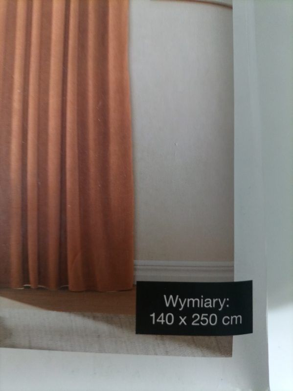 2 zasłony welurowe aksamitne SMUKEE rude 140/250cm komplet 2 zasłon