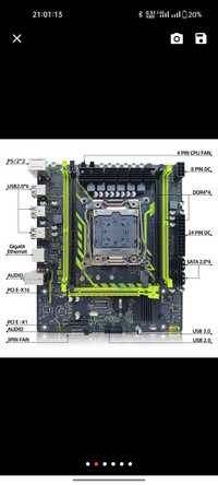Ігровий комплект zsus x99-8p4 материка+ процессор Xeon 2650v4 12 ядер