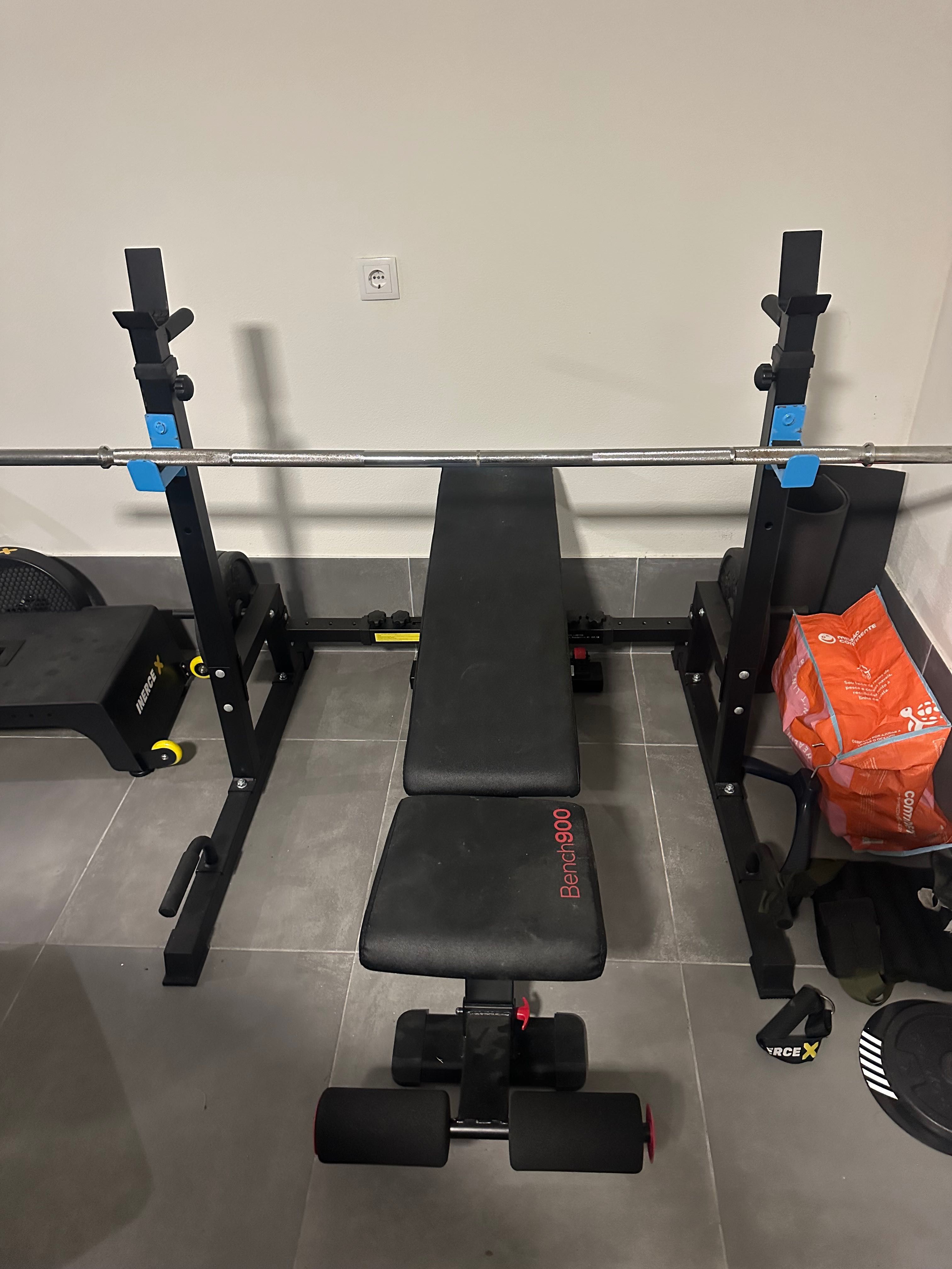 Rack musculação halteres (120kg) e banco