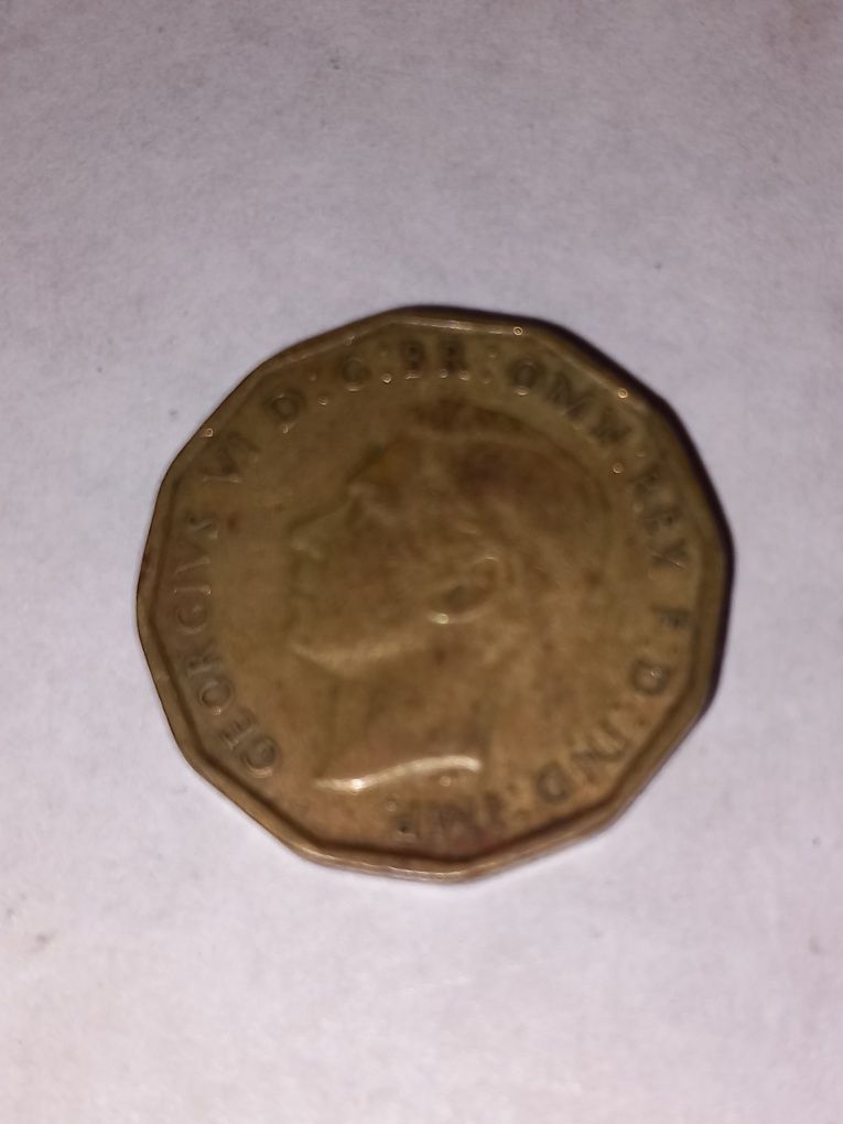 Moeda three pence 1945