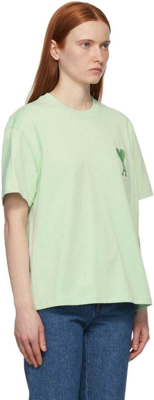 Футболка AMI ALEXANDRE MATTIUSSI Ami de Coeur T-Shirt Light Green