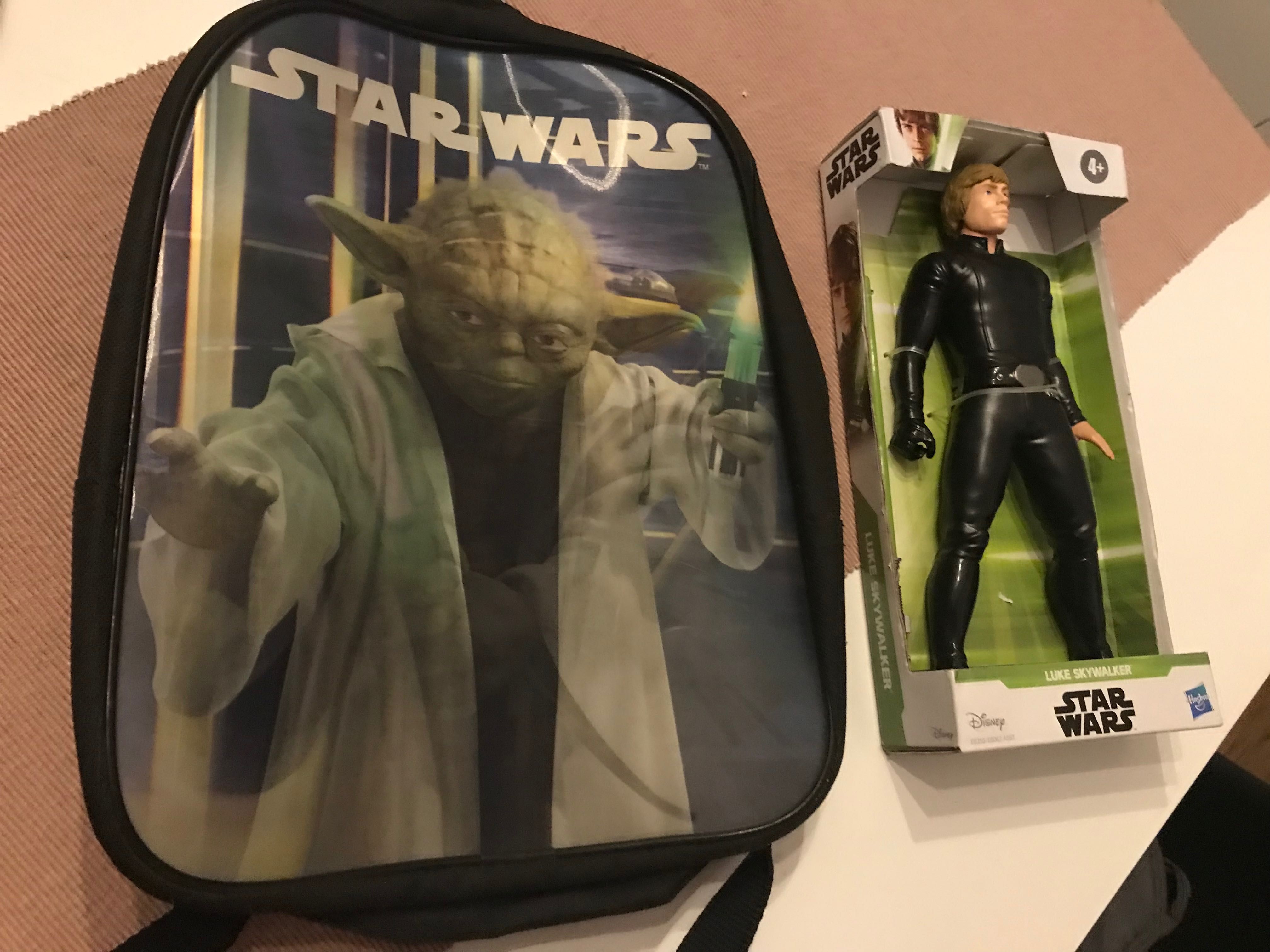 Figurka Star wars luke skywalker i plecak 3D yoda