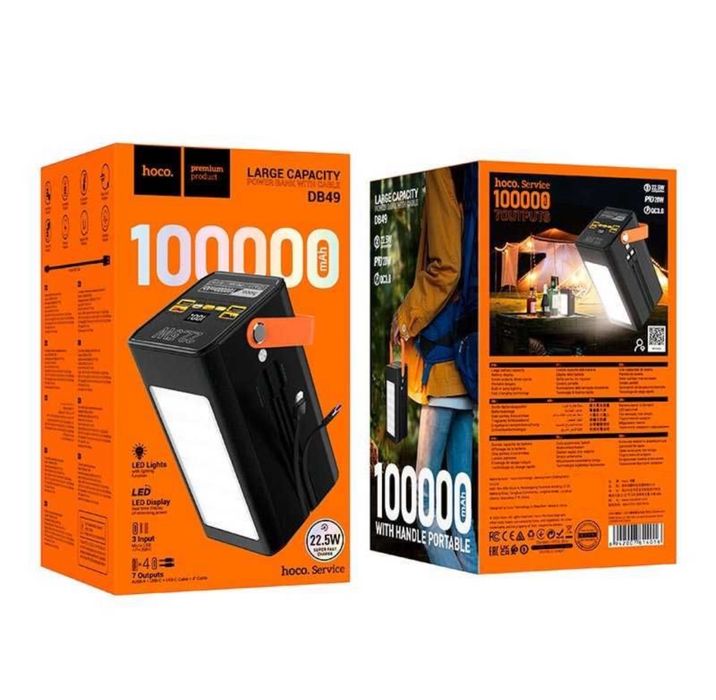 Мощный повербанк НОСО DB49 100000mAh