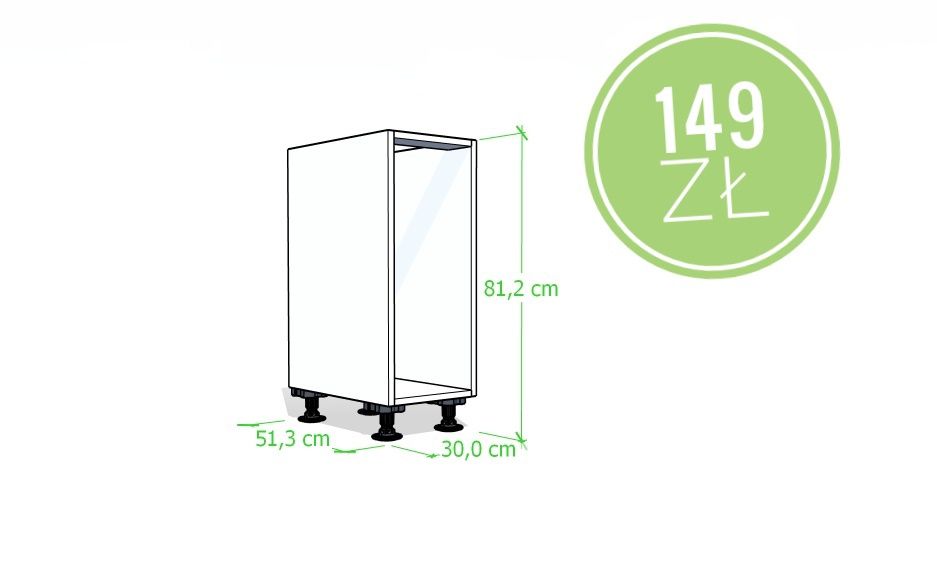 Szafka 30cm biała